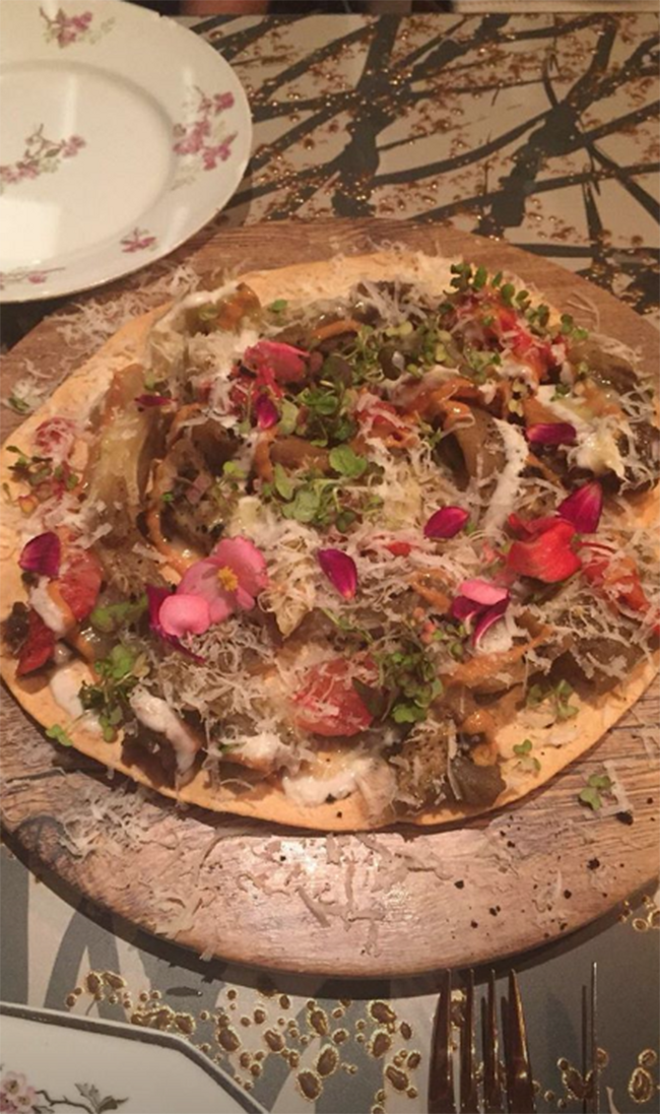 Pizza de verduras de la huerta