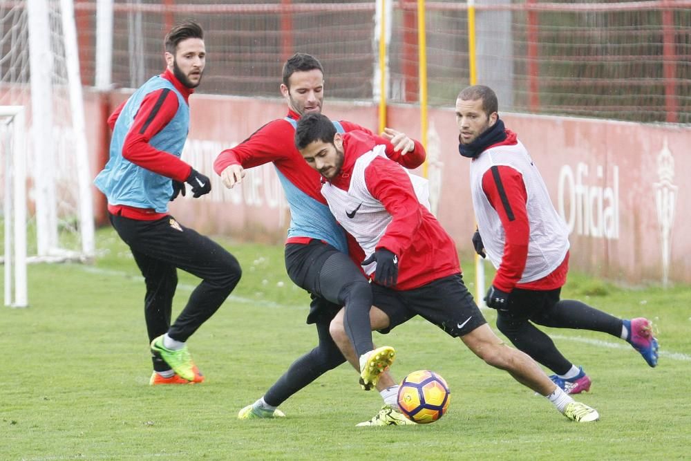 Entrenamiento del Sporting.