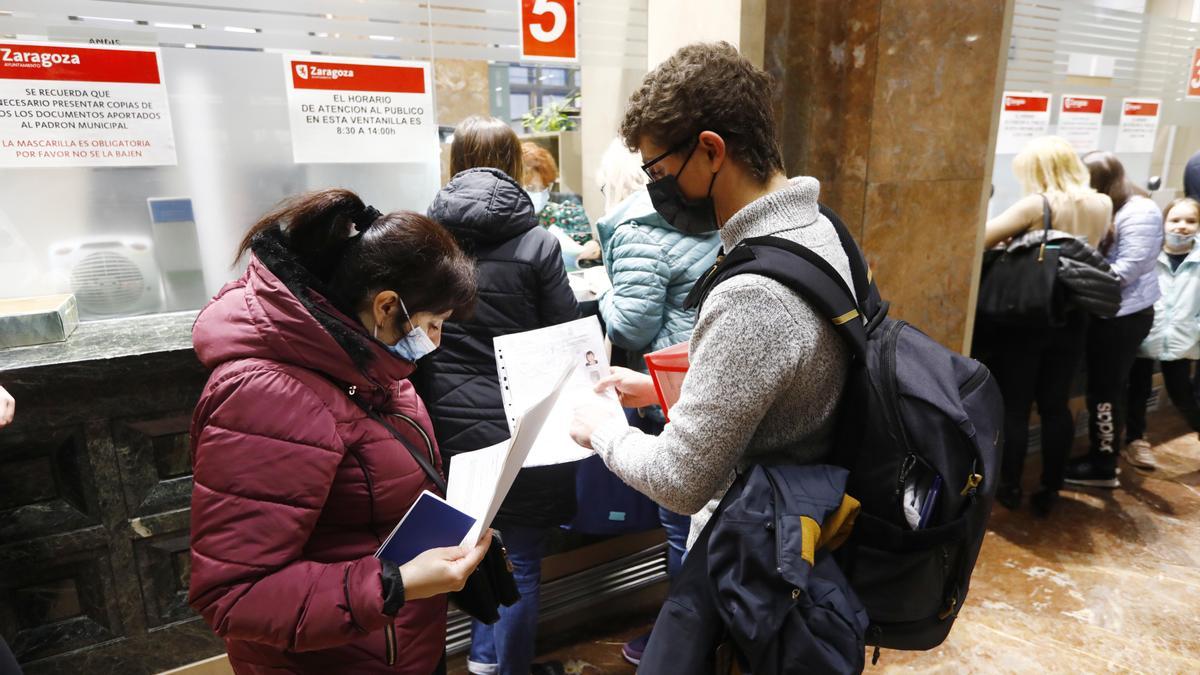 Refugiados ucranianos en el padrón del Ayuntamiento de Zaragoza