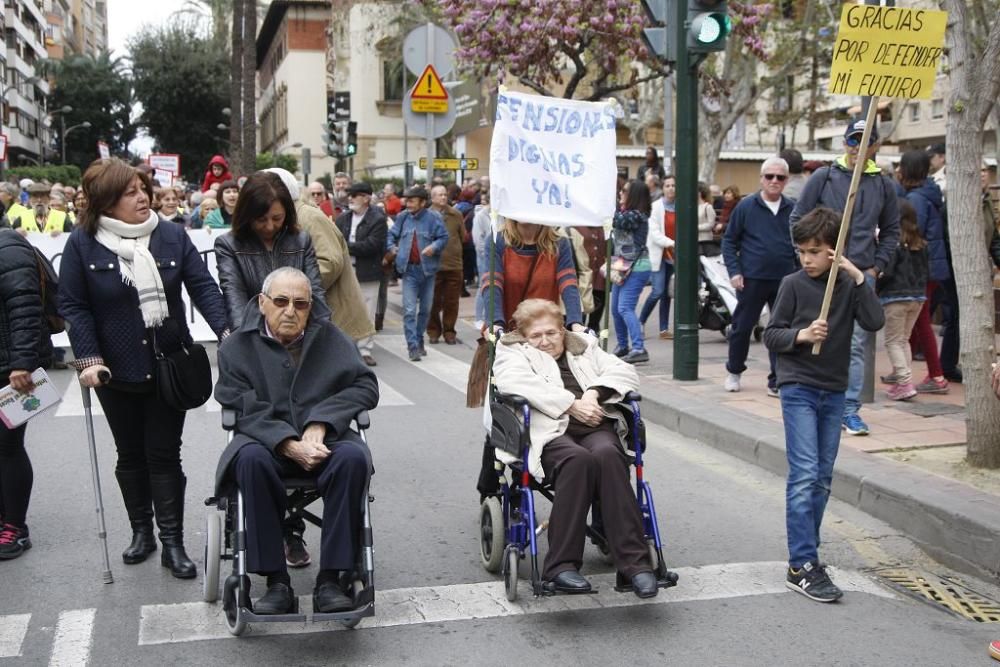 Manifestación por unas pensiones dignas en Murcia