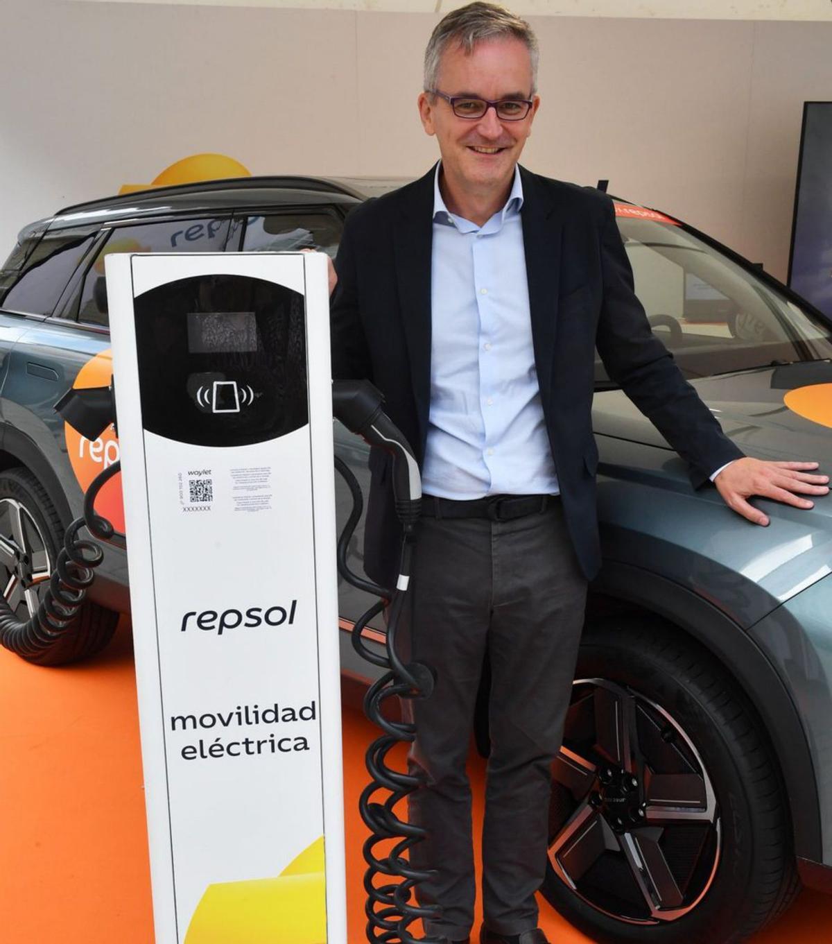 Óliver Fernández, en la plaza de María Pita. |