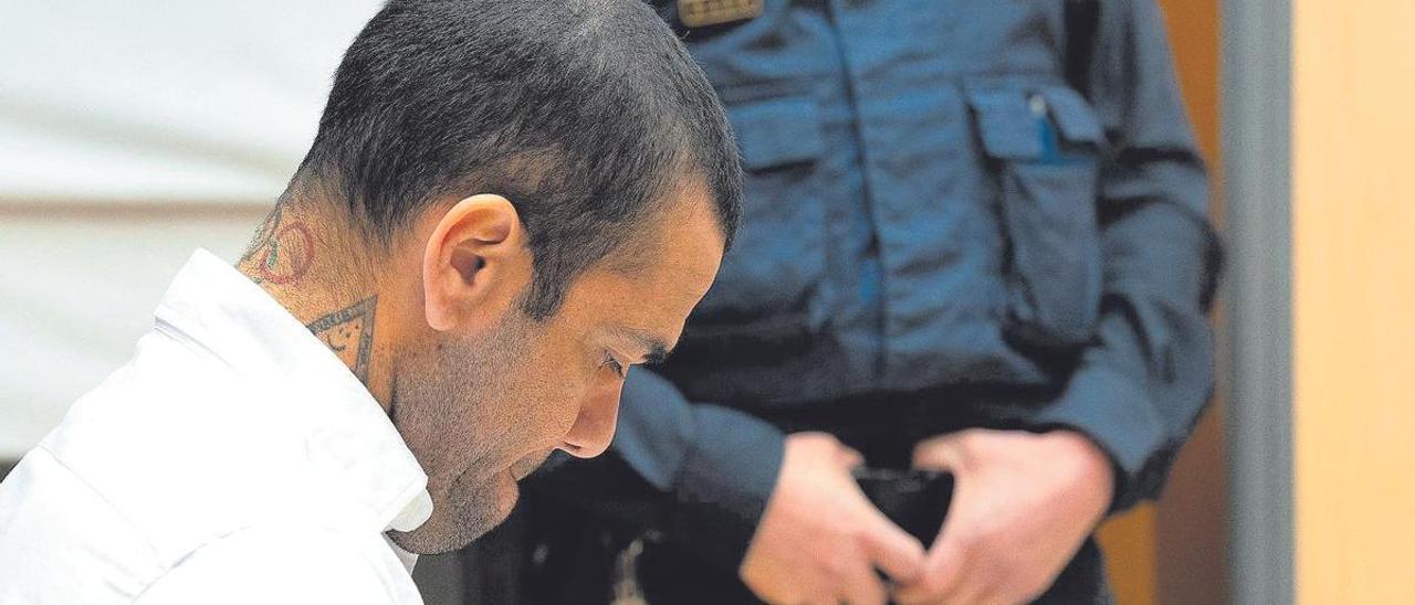 El exfutbolista, Dani Alves durante el juicio en la Audiencia de Barcelona.