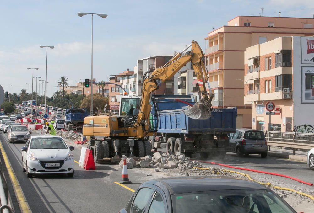 Obras en la avenida de Elche