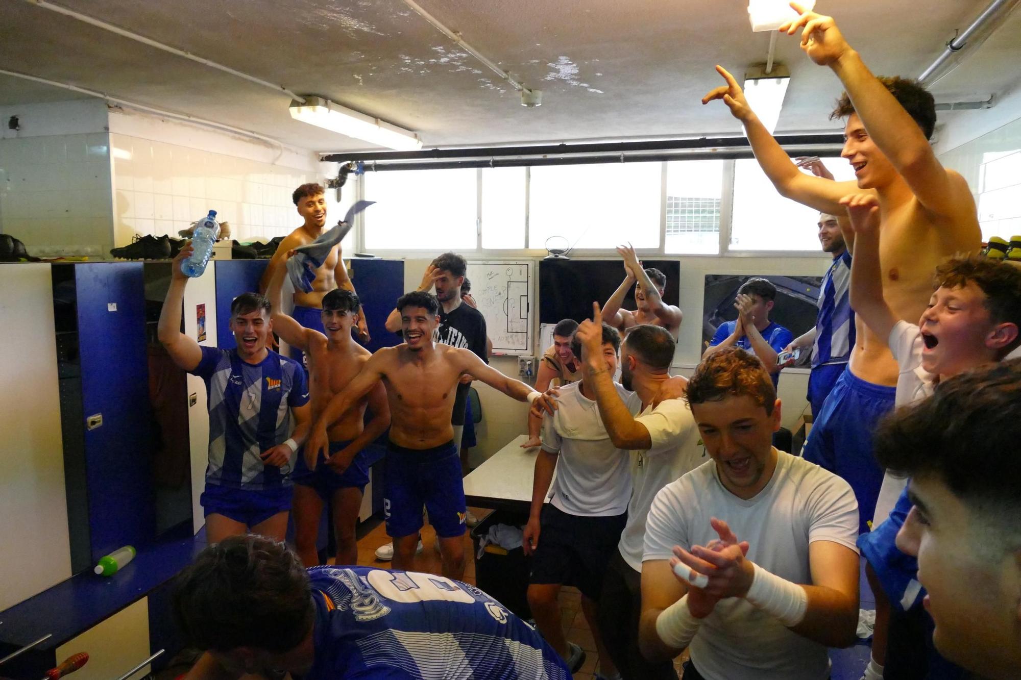 Eufòria al Figueres celebrant l'accés a la promoció d’ascens a Tercera RFEF