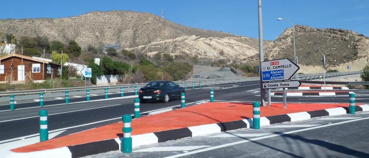 El cruce de la Coveta Fumà que se proyecta reordenar, en una imagen tras su remodelación en 2014