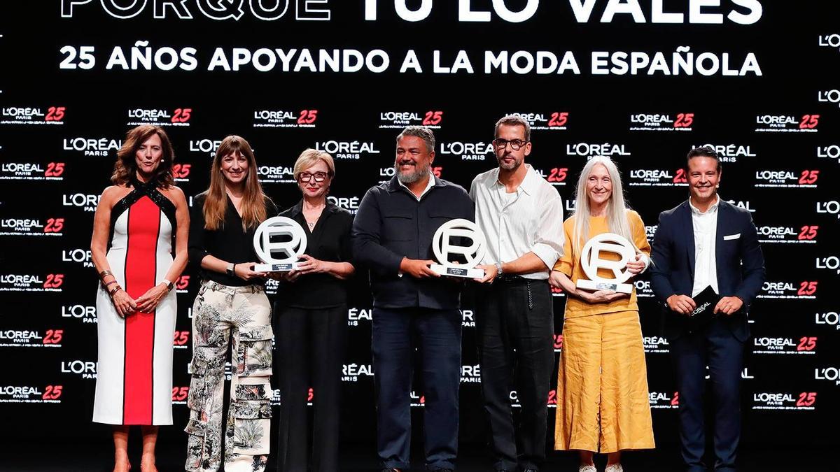 Pedro del Hierro, Isabel Sanchís y Pino Montesdeoca ganadores de los premios L'Oréal Paris a Mejor Colección y Mejor Modelo