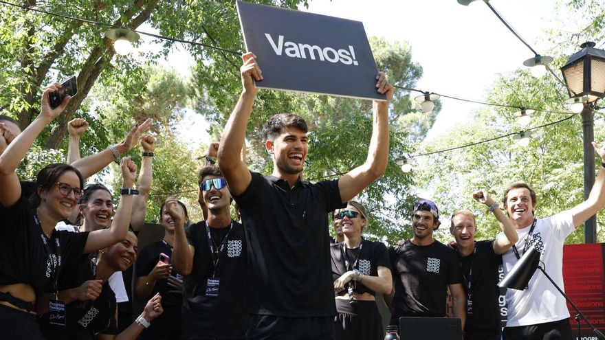 Carlos Alcaraz, en un acto promocional la pasada semana en Madrid. | EFE/J.J. GUILLÉN