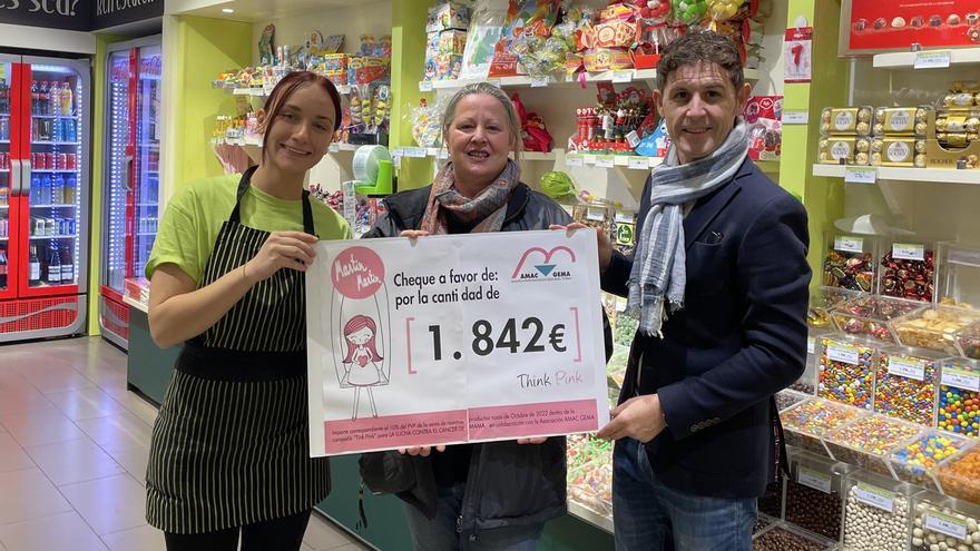 Martín Martín hace entrega a Amac-Gema de 1842 euros procedentes de la campaña &#039;Think Pink&#039; contra el cáncer de mama