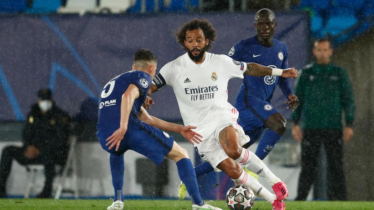 Una imagen de Marcelo en el partido de ida ante el Chelsea.