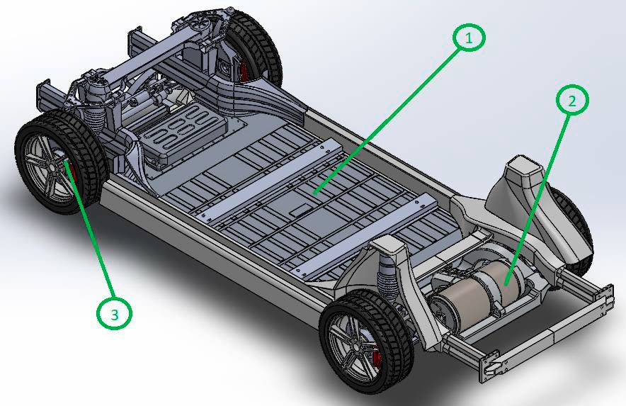 Infografías y maquetas del superdeportivo eléctrico vigués EleGa