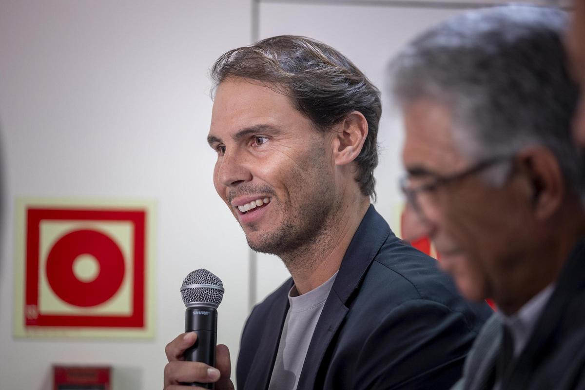 El tenista Rafa Nadal en la presentación de la Clínica del tenis Teknon