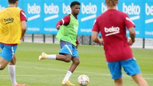 Ansu Fati ja es comença a entrenar amb el grup
