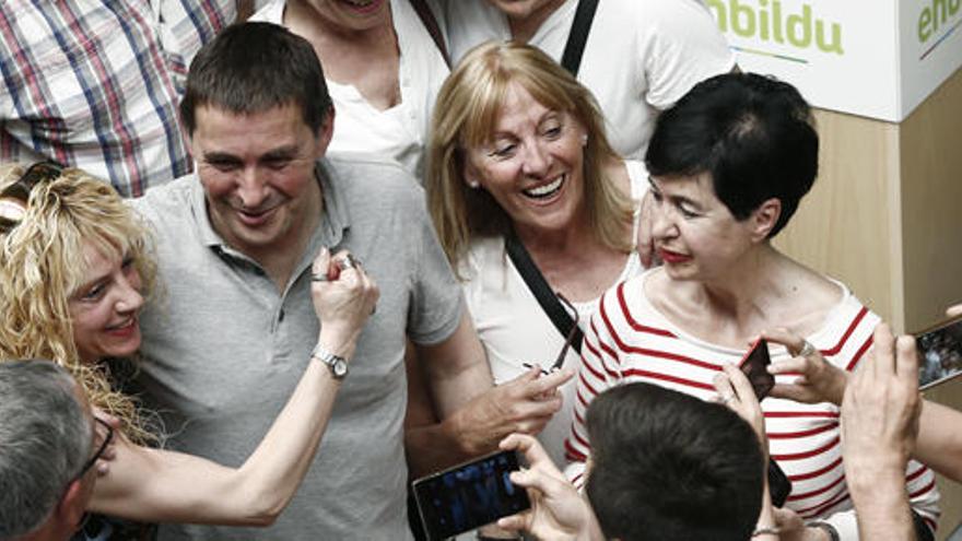 Arnaldo Otegi, en un acto en Pamplona el pasado día 21