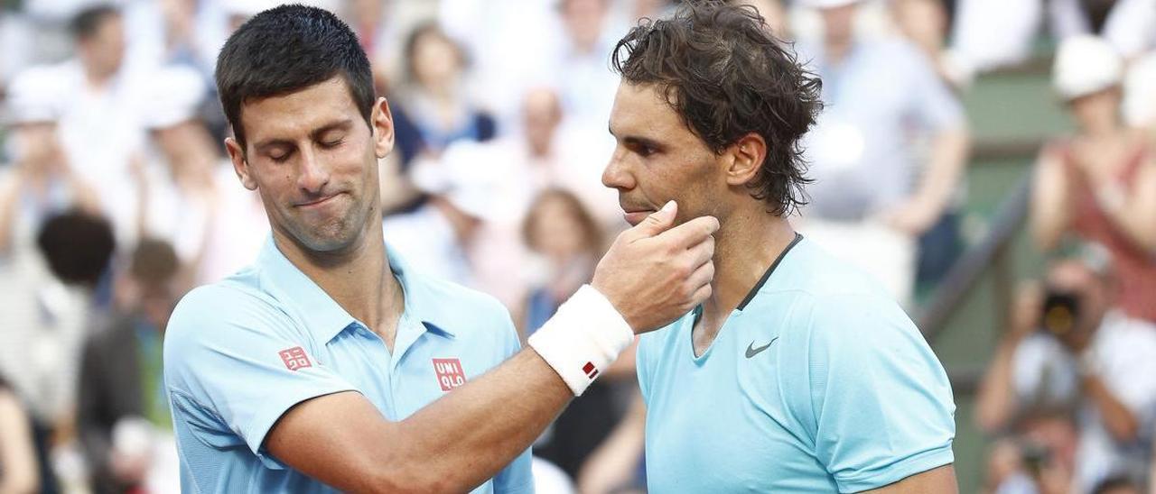 Nadal y Djokovic en la final de Roland Garros de 2014