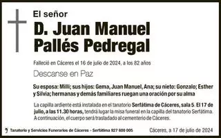 D. Juan Manuel Pallés Pedregal