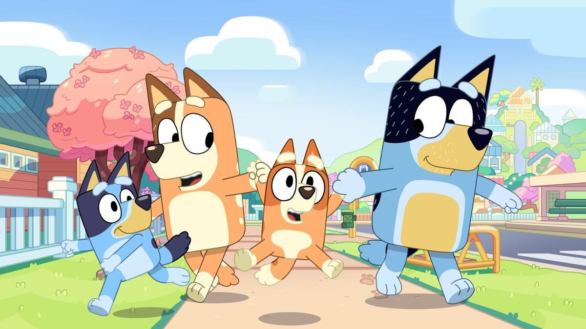 Bluey con su familia. 