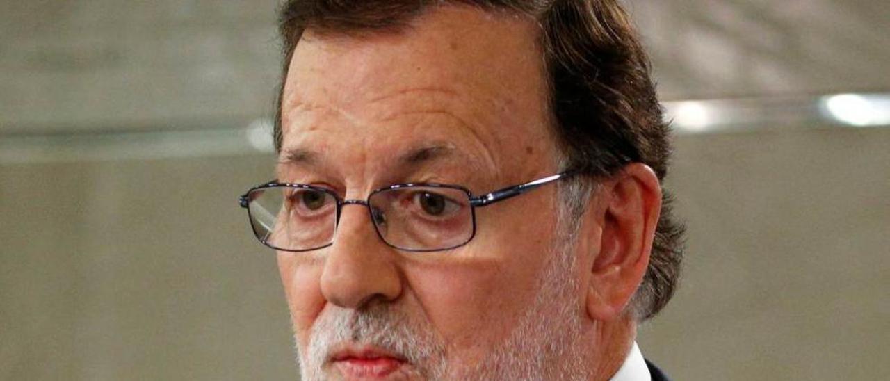 Rajoy, tras reunirse con el Rey el pasado jueves.