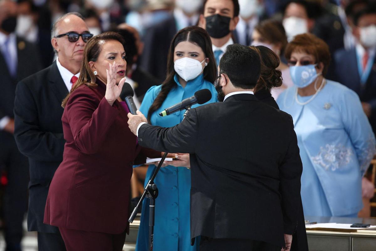 Swearing-in ceremony for Honduras new President Castro, in Tegucigalpa