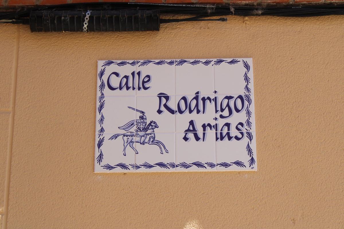 Calle dedicada a Rodrigo Arias