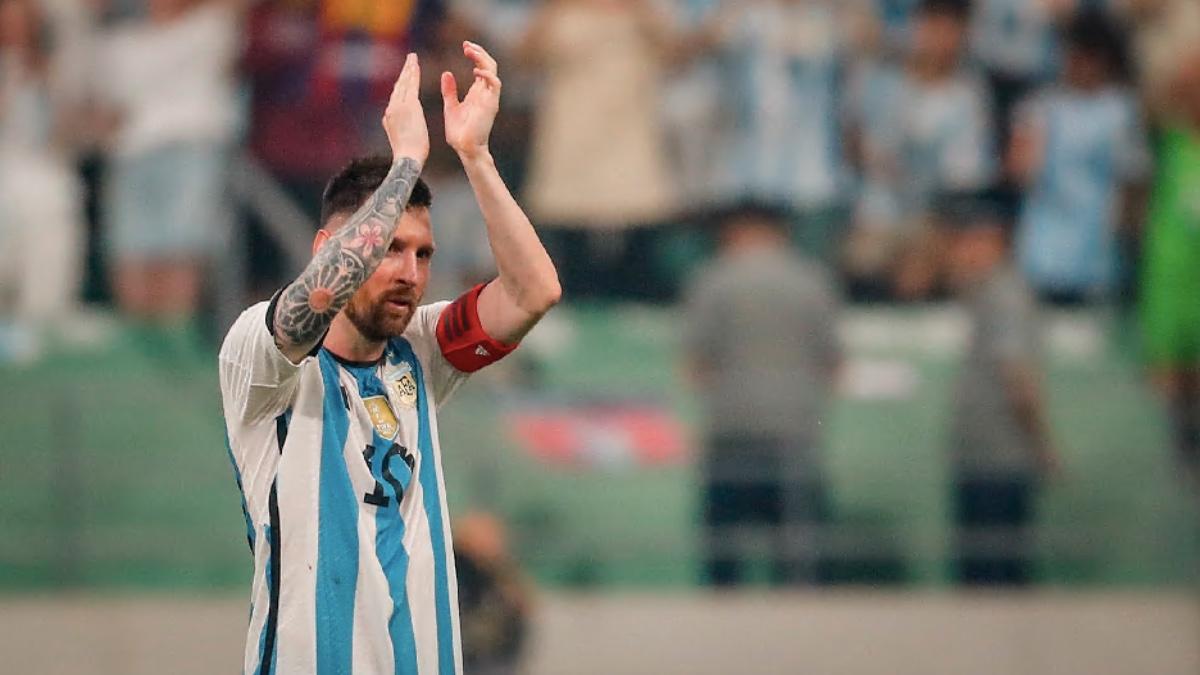 Messi en su último partido con la selección