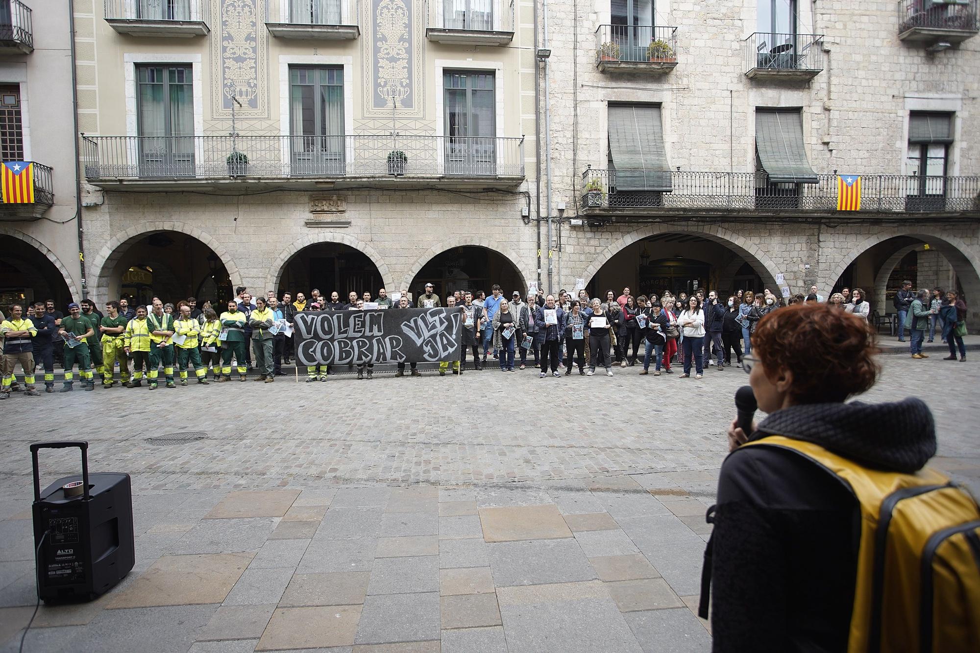 Nova protesta dels treballadors municipals de Girona