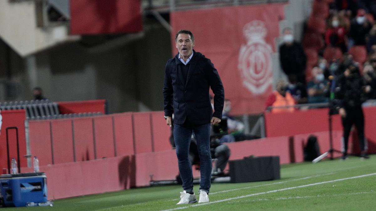 Luis García, en el partido del miércoles ante el Sevilla.