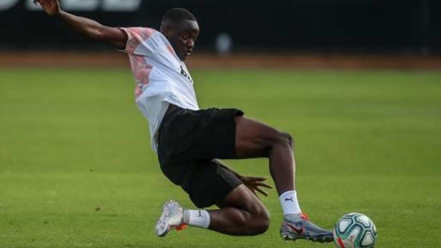 Diakhaby, durante un entrenamiento esta pretemporada.