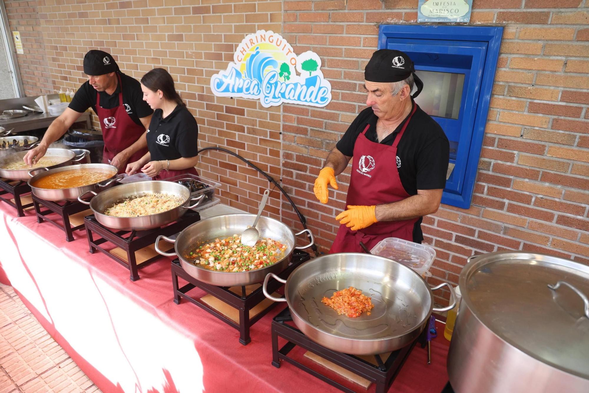 La Festa do Marisco de O Grove, esta mañana.