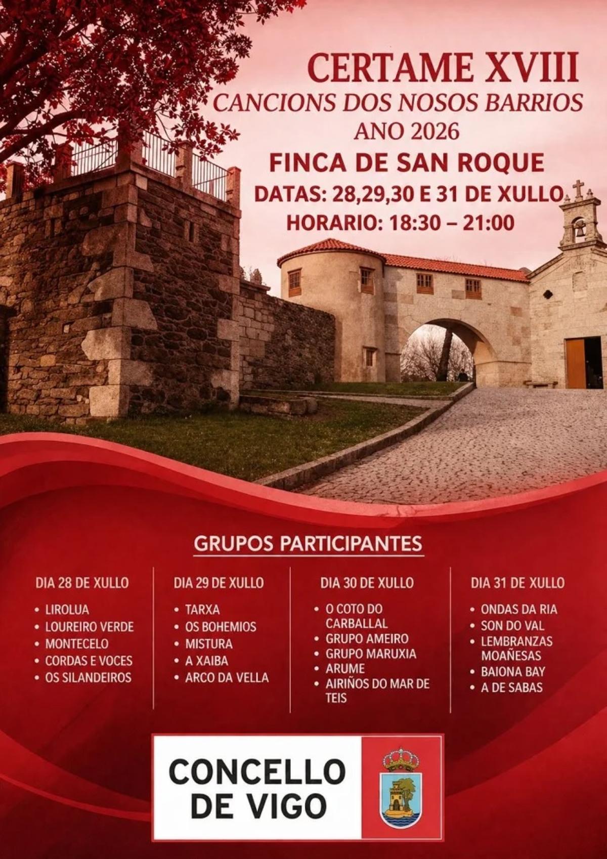 Cartel con la programación completa del festival.
