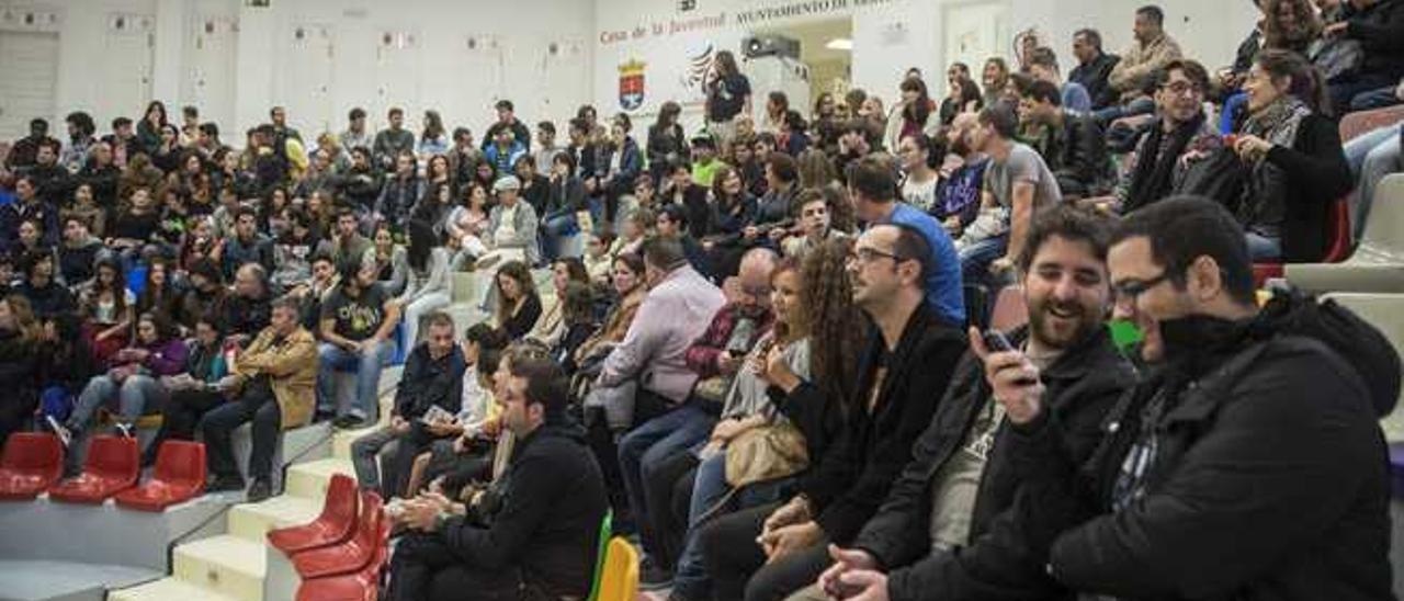 Proyección de cortos ayer en el estreno de la Casa de Juventud de Arrecife.