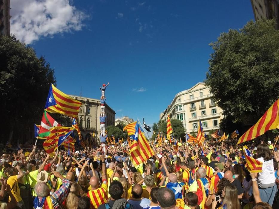 Els gironins a la manifestació de la Diada a Barcelona