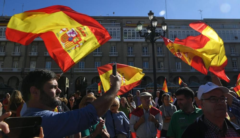 Concentración por la unidad de España en A Coruña