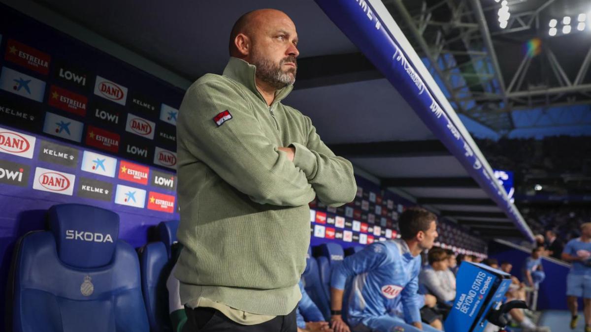 Manolo González, en el duelo ante el Levante
