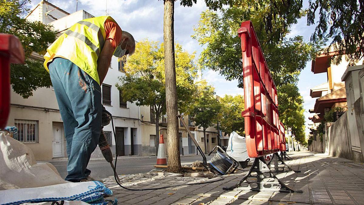 Ontinyent destina 37.000 euros a la reparación de alcorques en las aceras de la calle Tirador