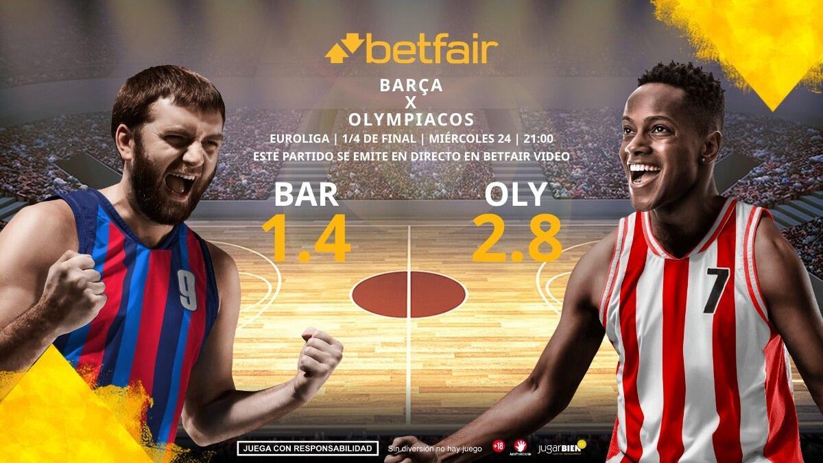 Barça Basket vs. Olympiacos BC: horario, TV, estadísticas, cuadro y pronósticos