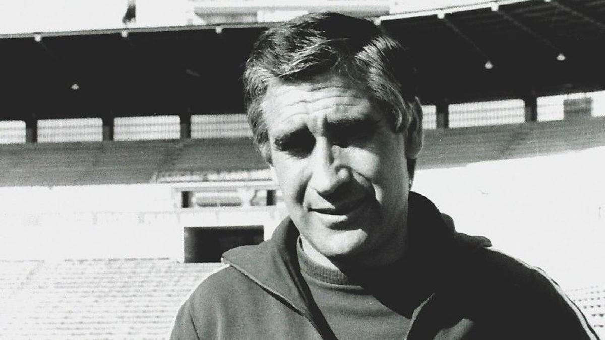 Arsenio Iglesias, en su etapa como entrenador del Real Zaragoza en 1977