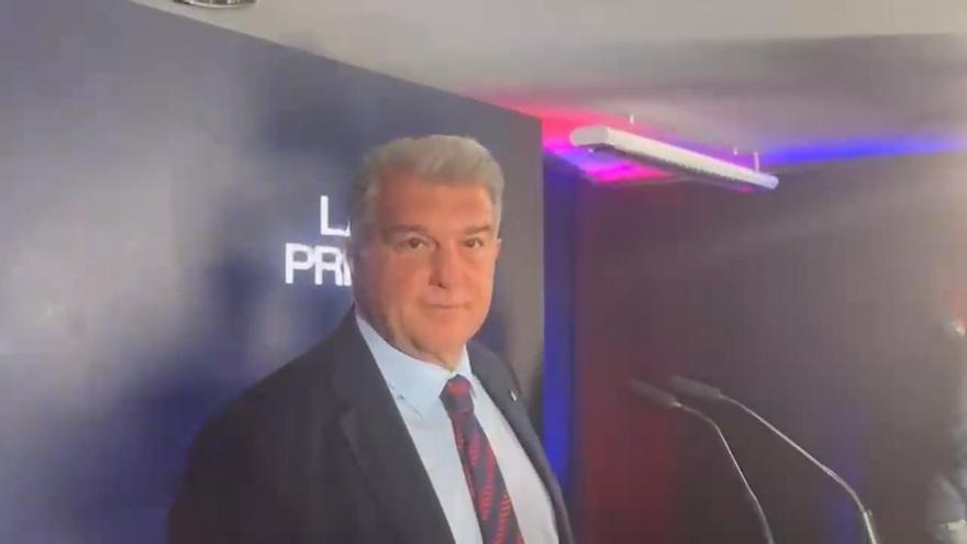 Joan Laporta aparece en la sede para su precandidatura