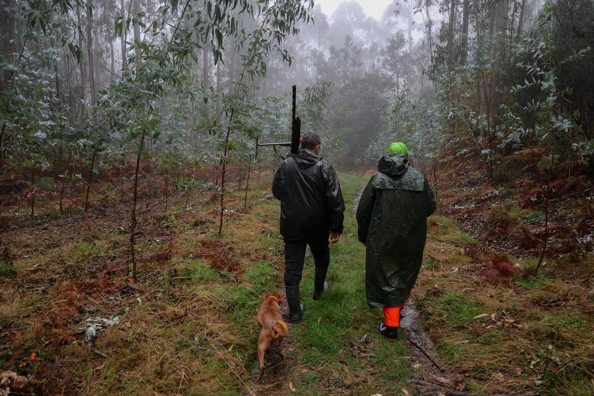 Cazadores en el inicio de la temporada de caza menor.
