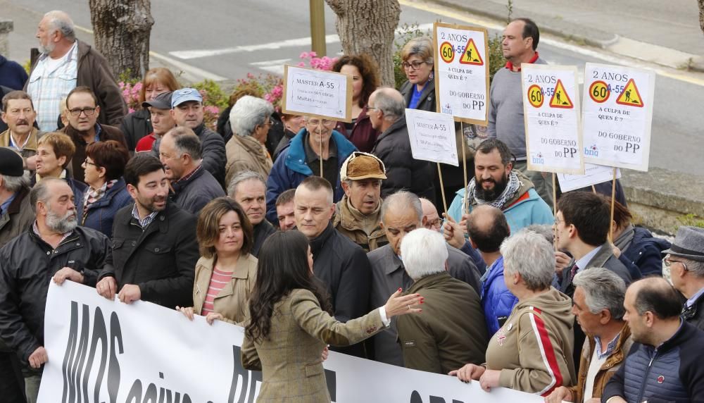 Mos se planta contra la paralización de las obras de la A-55 // R. Grobas