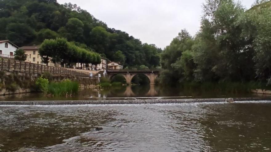 Obstáculo removido en el río Oria (Guipúzcoa), el año pasado