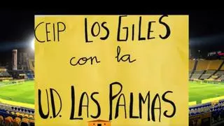 El colegio Los Giles se viste de amarillo para animar a la UD Las Palmas
