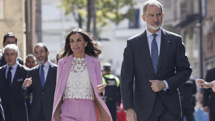 Los reyes Felipe y Letizia, este jueves.