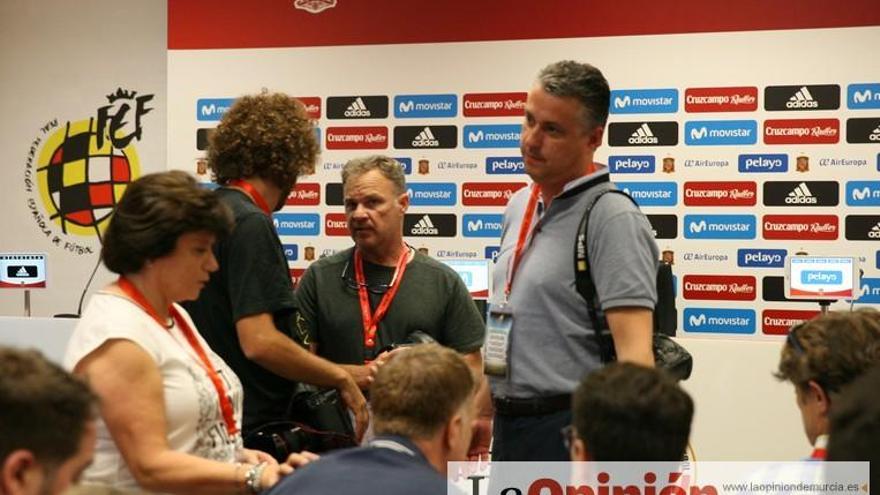 Entrenamiento de la Selección Española de Fútbol en Murcia