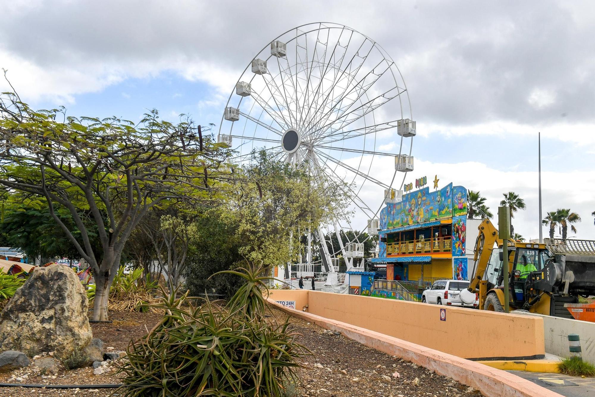Montaje del escenario del Carnaval de Las Palmas de Gran Canaria 2024