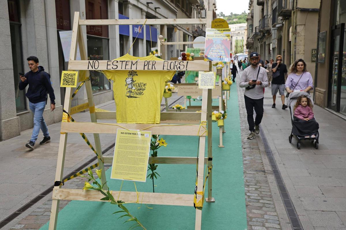 Les escoles públiques porten la protesta a Temps de Flors