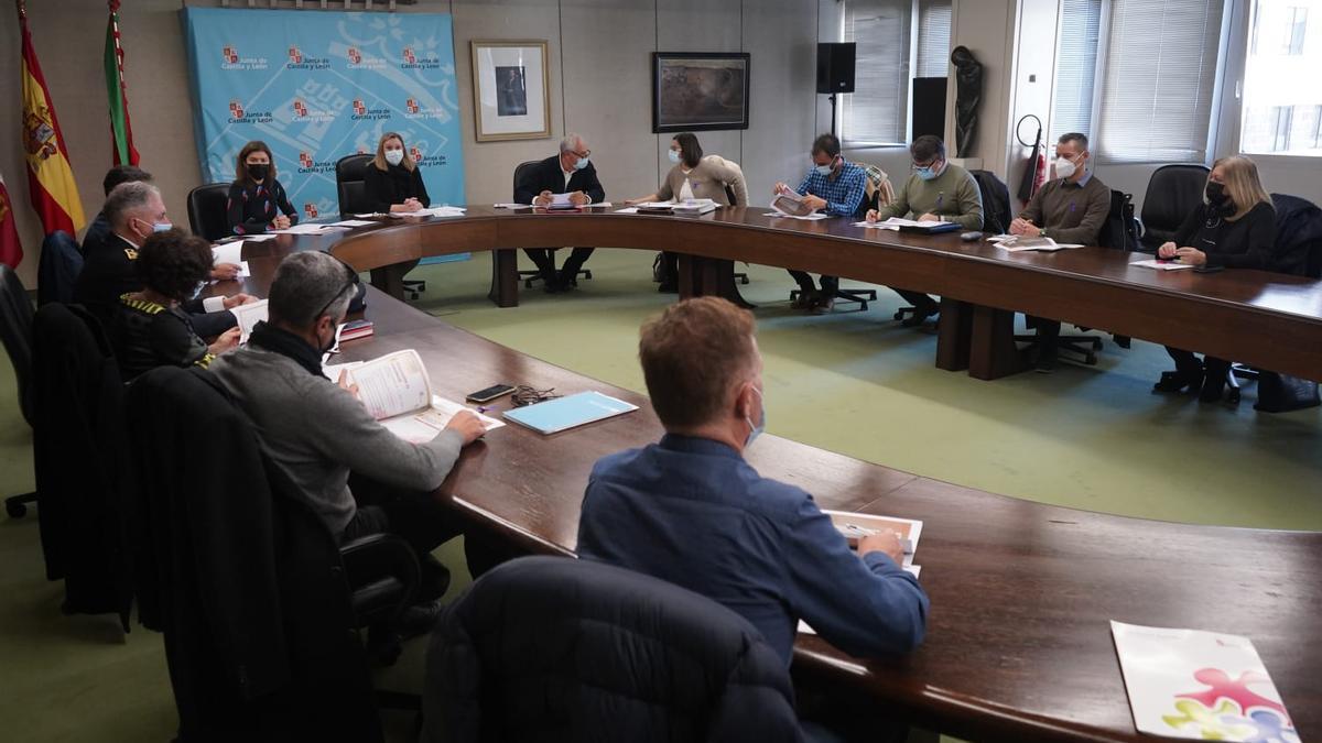 Un momento de la visita, en la delegación territorial de la Junta de Zamora.