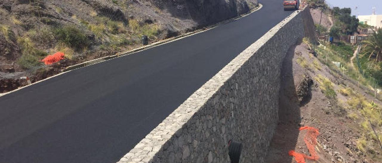 Finalización de las obras de emergencia en la carretera de El Risco a La Aldea.