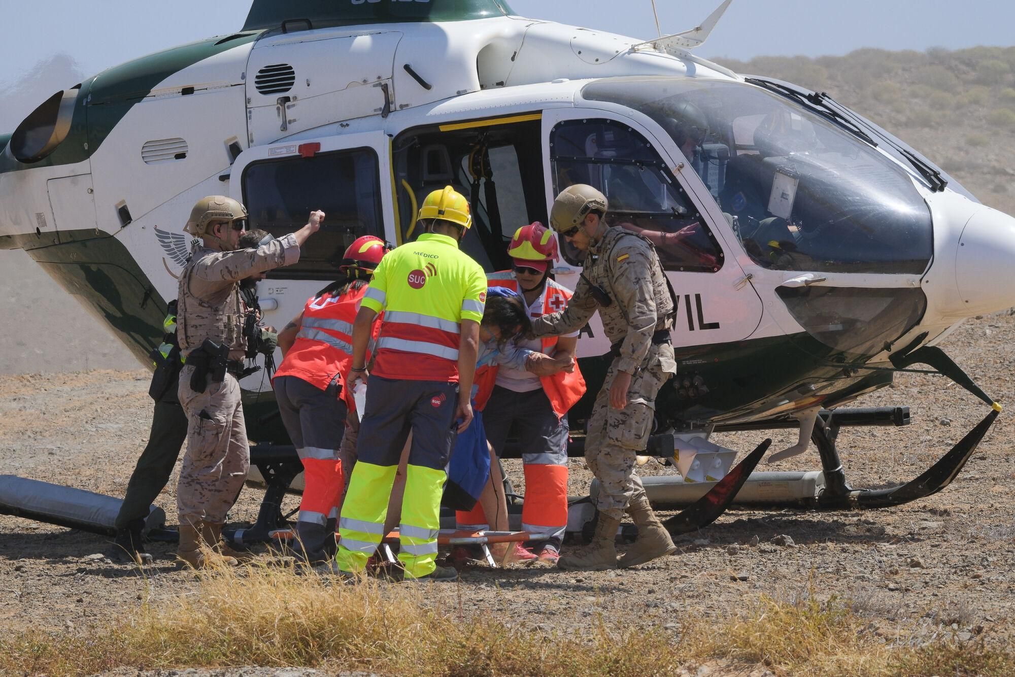 Ejercicio Canasar 2025: simulacro de accidente aéreo en Mogán