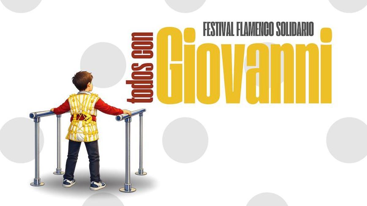 Cartel del Festival Flamenco Solidario 'Todos con Giovanni'.
