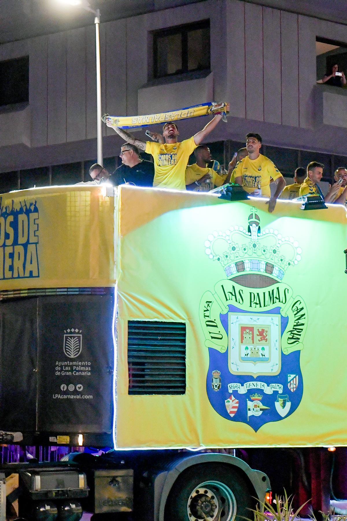 Así fue la celebración por el ascenso de la UD Las Palmas en Mesa y López